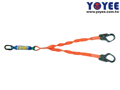 Energy Absorber with 38mm Double Elastic Lanyards